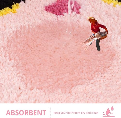 Miniatura 9 de Alfombra de baño, bonita alfombra de baño para gatos, tapete de baño absorbente, tapete de interior lavable, tapete de baño suave antideslizante