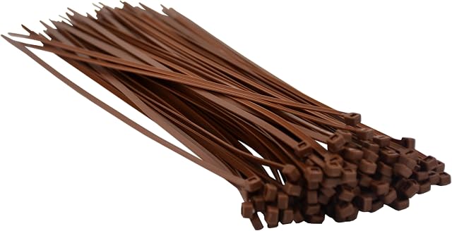 Pro Attache BR14SD100 Câble de couleur standard brun de 14.6 pouces, Nylon brun, 100-Pack