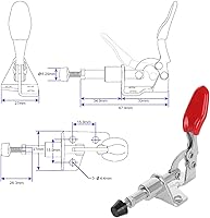 Vista 2 de 10 piezas de pestillo de palanca ajustable 301AM abrazadera de trazo abrazadera de empuje tire abrazadera de palanca de liberación rápida