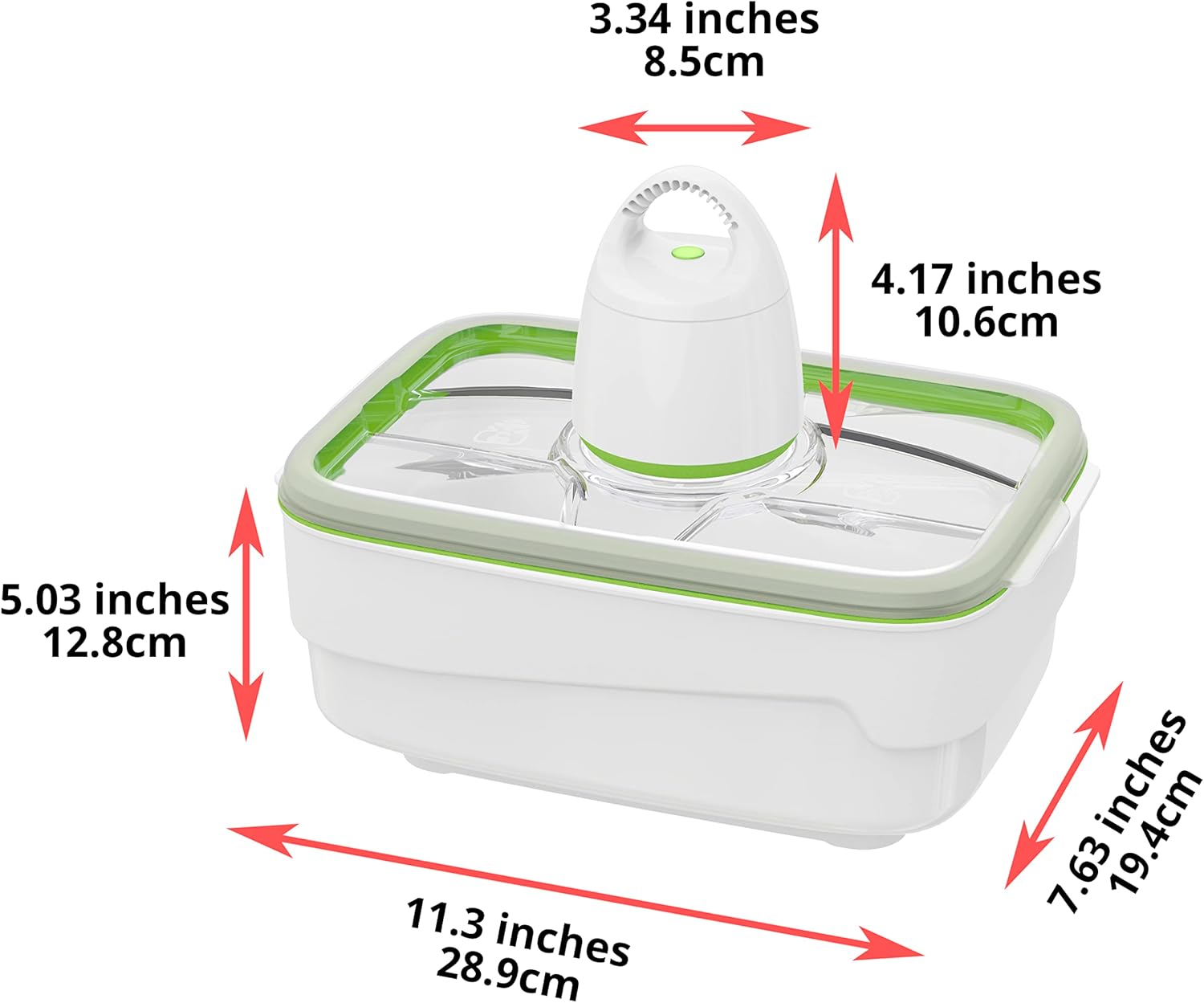 FOSA真空シーラー、真空ユニットセット付き4L真空容器、密閉食品保存