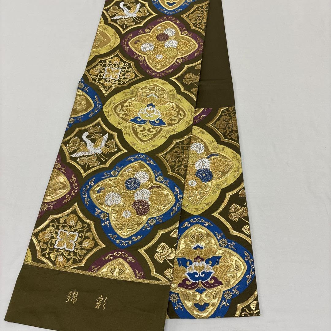 Amazon.co.jp: 西陣名門となみ織物正絹最高級多色織王朝華文錦彩特撰  