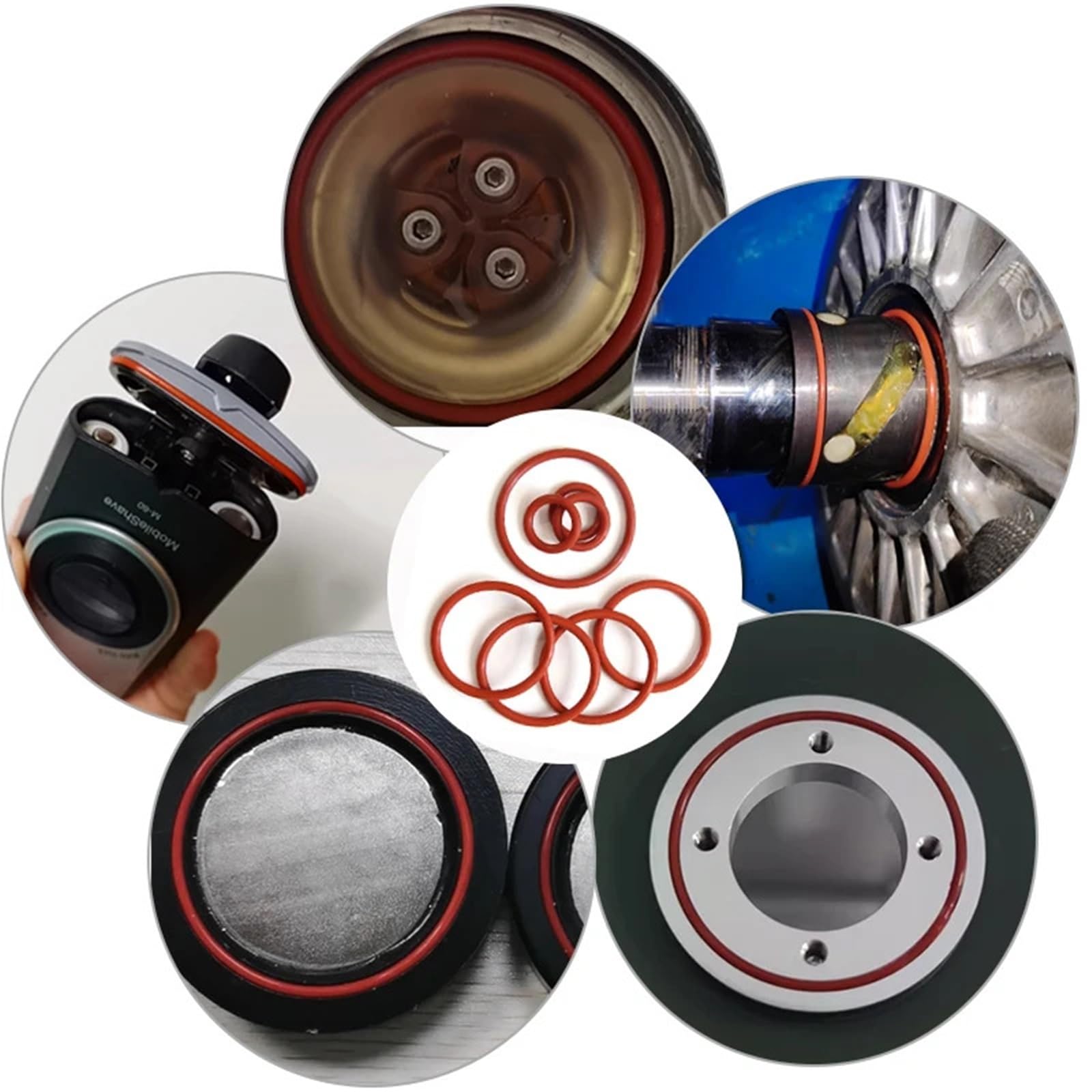 Juntas tóricas de silicona roja CS de 3,5 mm de diámetro exterior, 10~46 mm, resistentes al agua, for cocinas, 10/50 unidades(50pcs,OD 14mm ID 7mm)