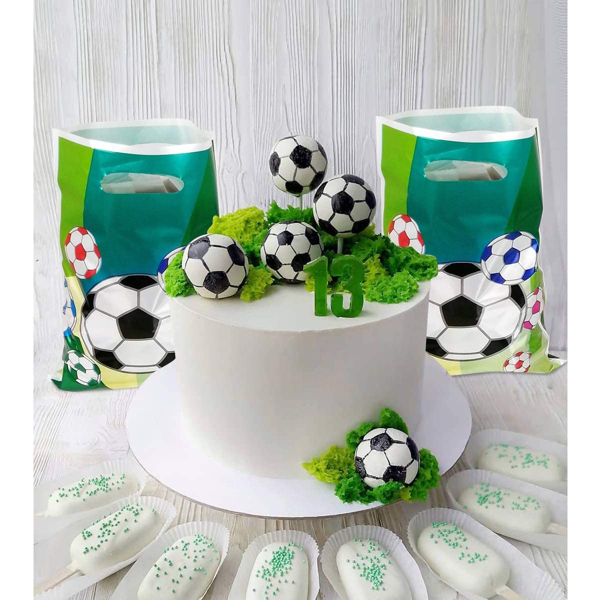Lot De 20 Sacs Cadeaux De Fête De Football - Sacs à Bonbons - Sacs
