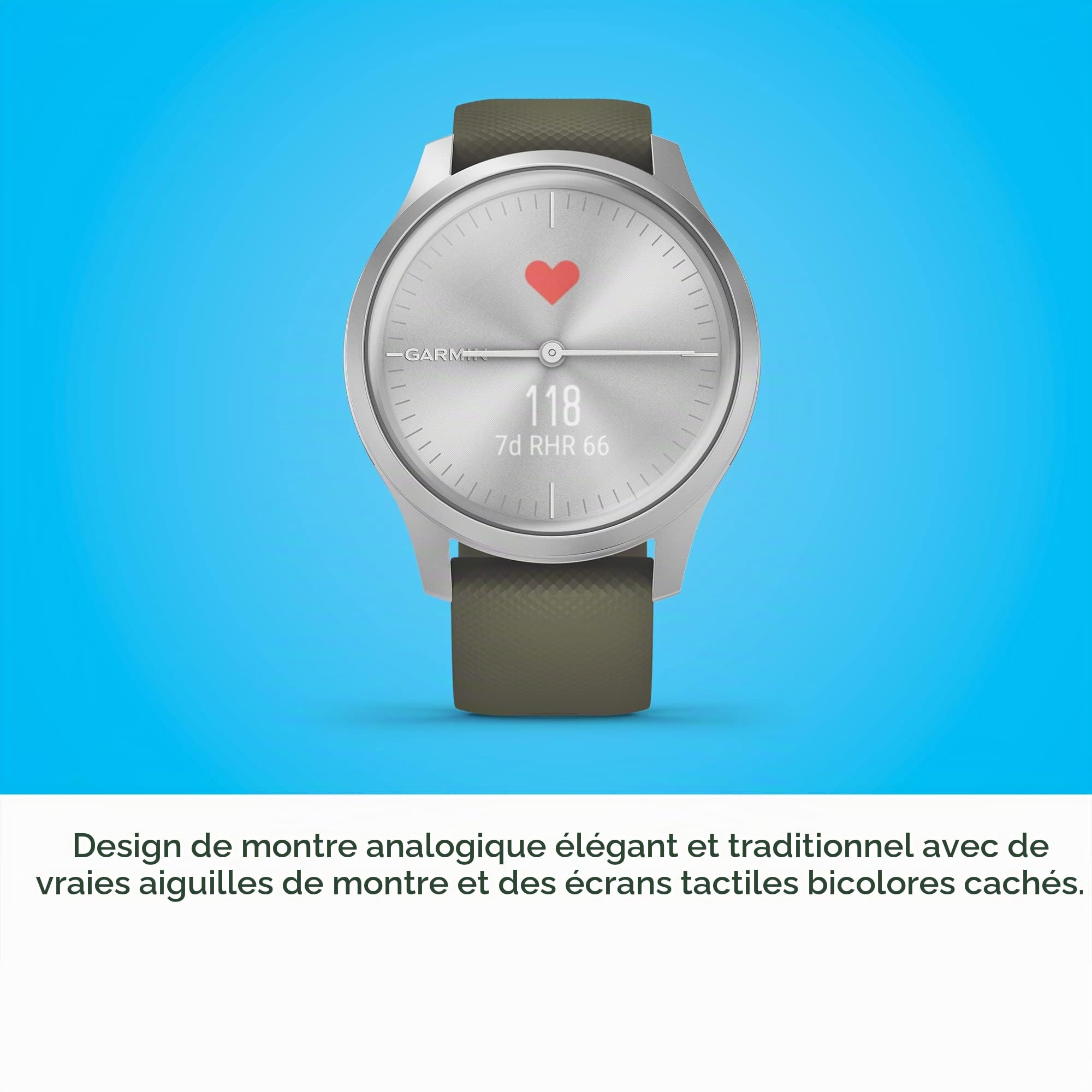 Garmin vivomove Style, Silver-Moss
