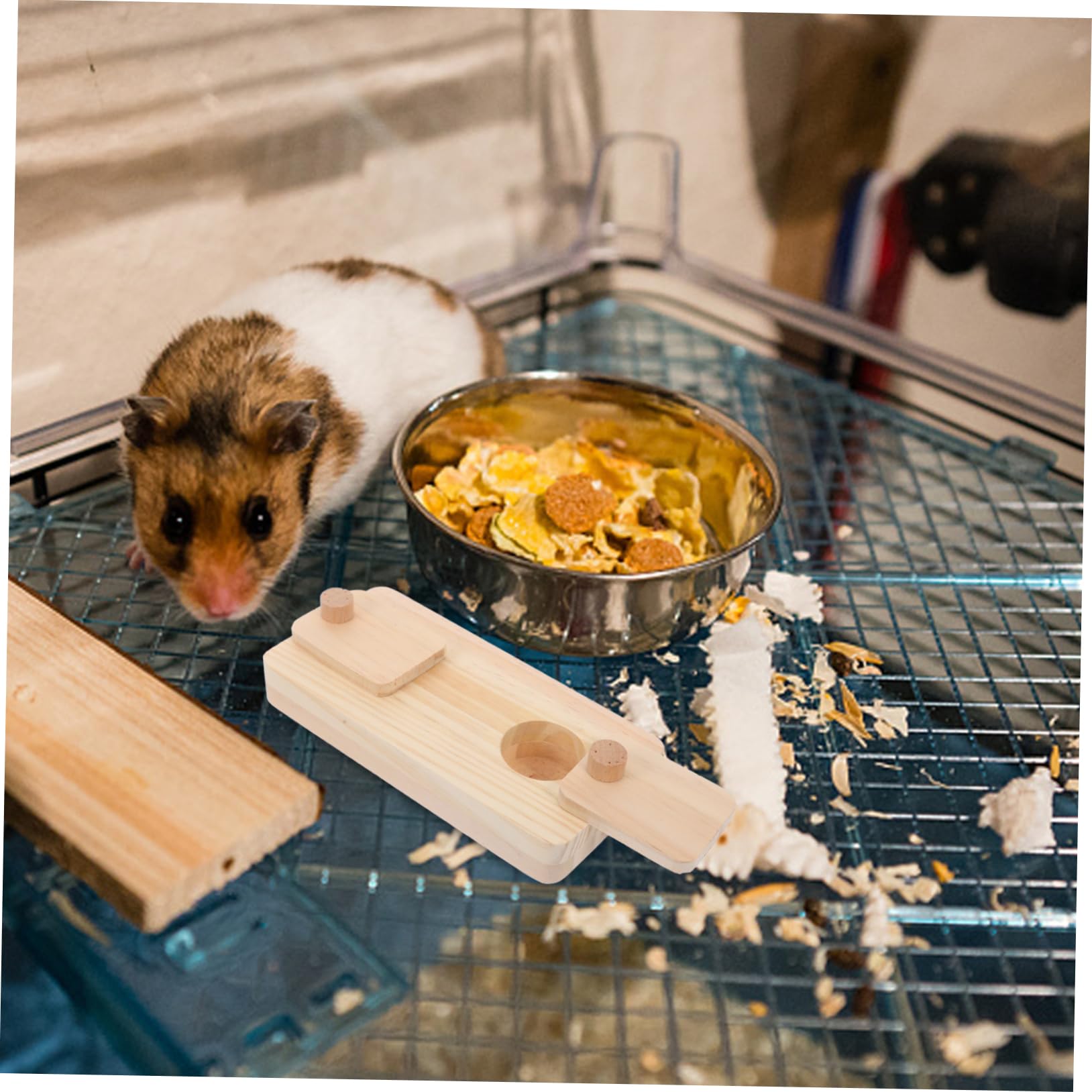 VANZACK 8piezas Juguetes De Madera para Animales Pequeños Puzzle De Snacks para Hamsters y Conejos Juguetes De Enriquecimiento y Comida Oculta para Mascotas Pequeñas
