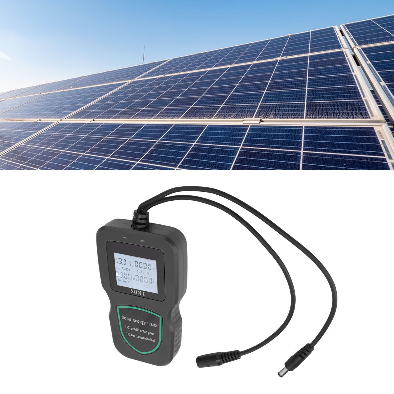 Probador de Paneles Solares MPPT Multímetro Portátil y Preciso de 5W-500W para Medición de Eficiencia Energética Ideal para Investigación Solar (BLACK)