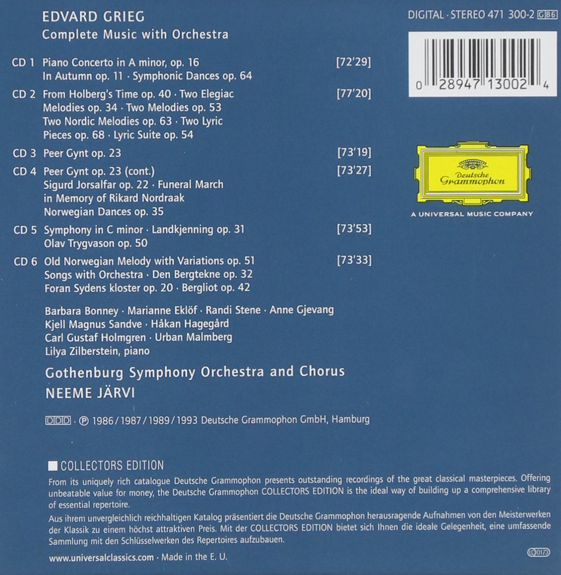 Grieg: Complete Music with Orchestra