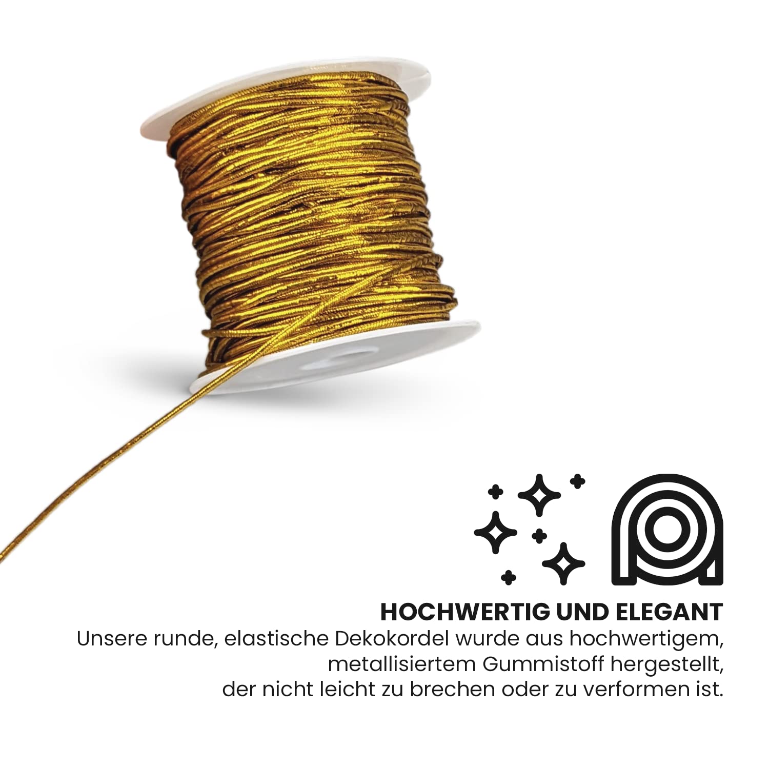 Nastro Elastico Glitterato Oro 6mm - 25 Metri Per Regali, Accessori E Fai-da-te - Foto 8