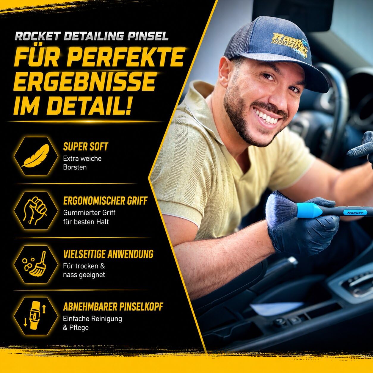 Set per la cura degli interni dell'auto, 14 pezzi, set per la pulizia degli interni dell'auto, per la pulizia degli interni dell'auto con profumo per auto e detergenti alcalini