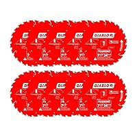 Vista 4 de Diablo Hoja de sierra para aplicaciones de construcción general - Diámetro de 5-3/8", 24 dientes ATB, eje de 10mm, corte de.049", ángulo de gancho