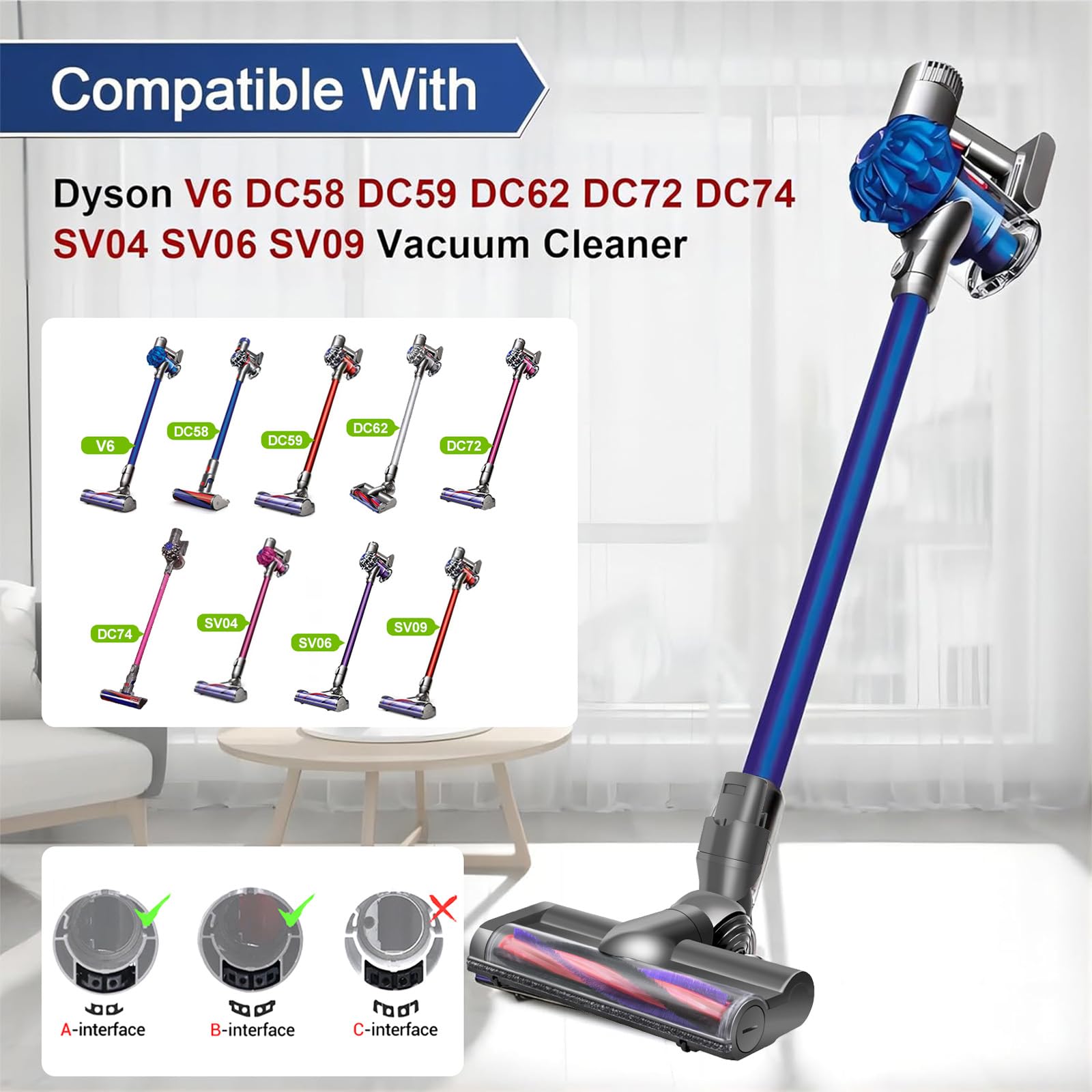 Amazon.com: Chuancheng Brush Head Replacement for Dyson V6 DC58