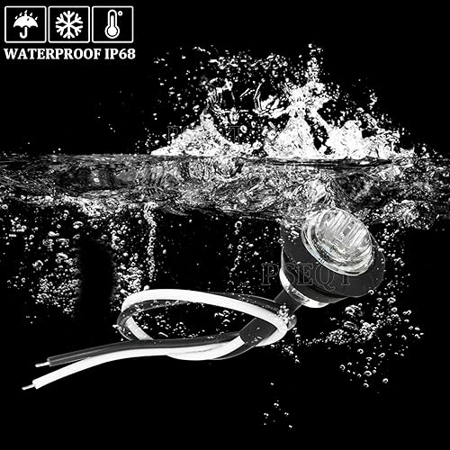 Miniatura 4 de PSEQT Luces LED redondas de 34 pulgadas para marcador lateral delantero trasero superior indicadores luz trasera impermeable para remolque, camión,