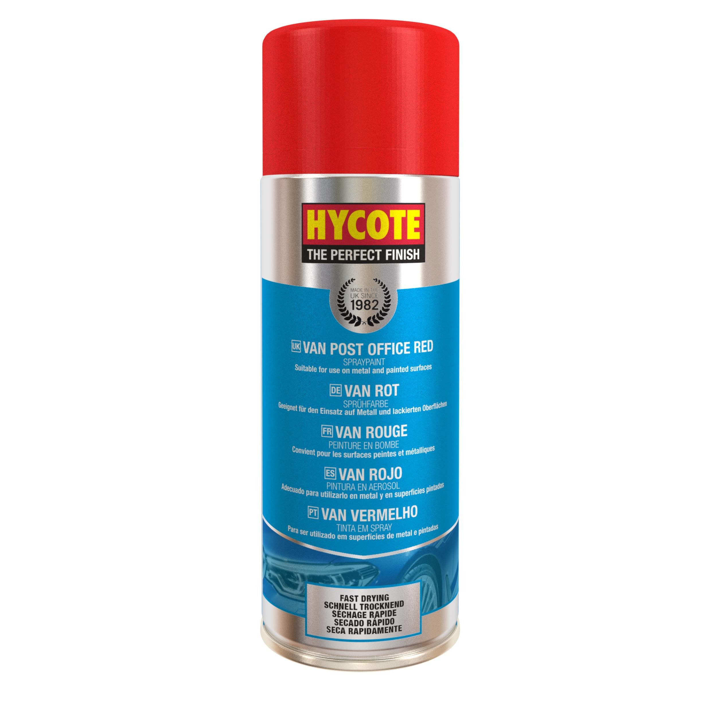 Fast Drying Aerosol Car Spray Paint, Van Post Office Red, 400 ml
