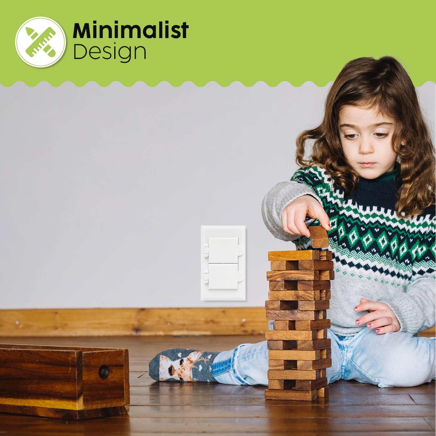 Outlet Covers Baby Proofing - 4 Pack Baby Proof Safety Electric Plug Covers - for Duplex Outlets - Easy Install