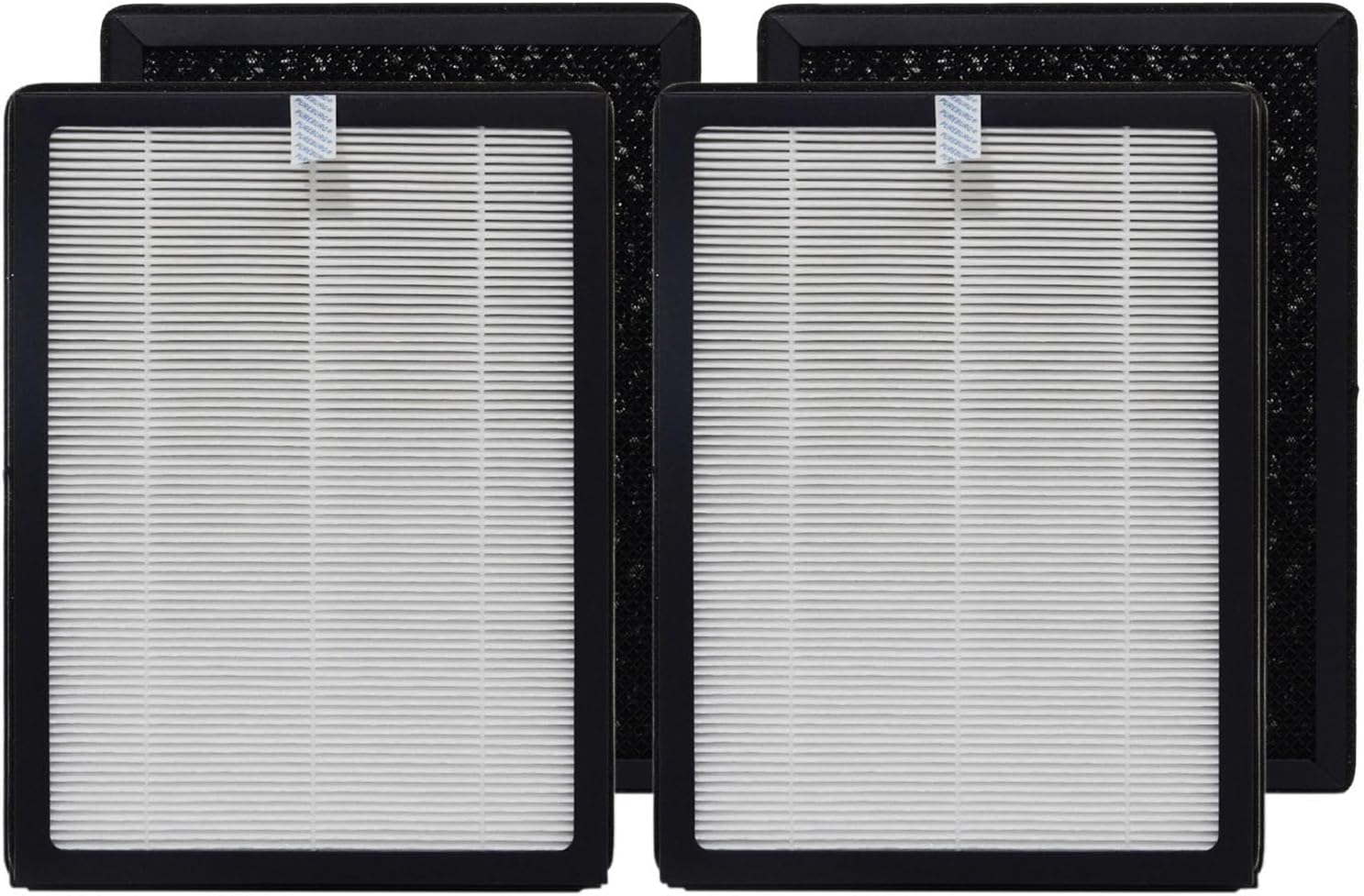 PUREBURG CAP-500FPK Replacement Filter Compatible with Cuisinart CAP-500 Air Purifier,2-Pack(4 Filters) H13 HEPA 3-Stage Filtration Activated Carbon 2-in-1