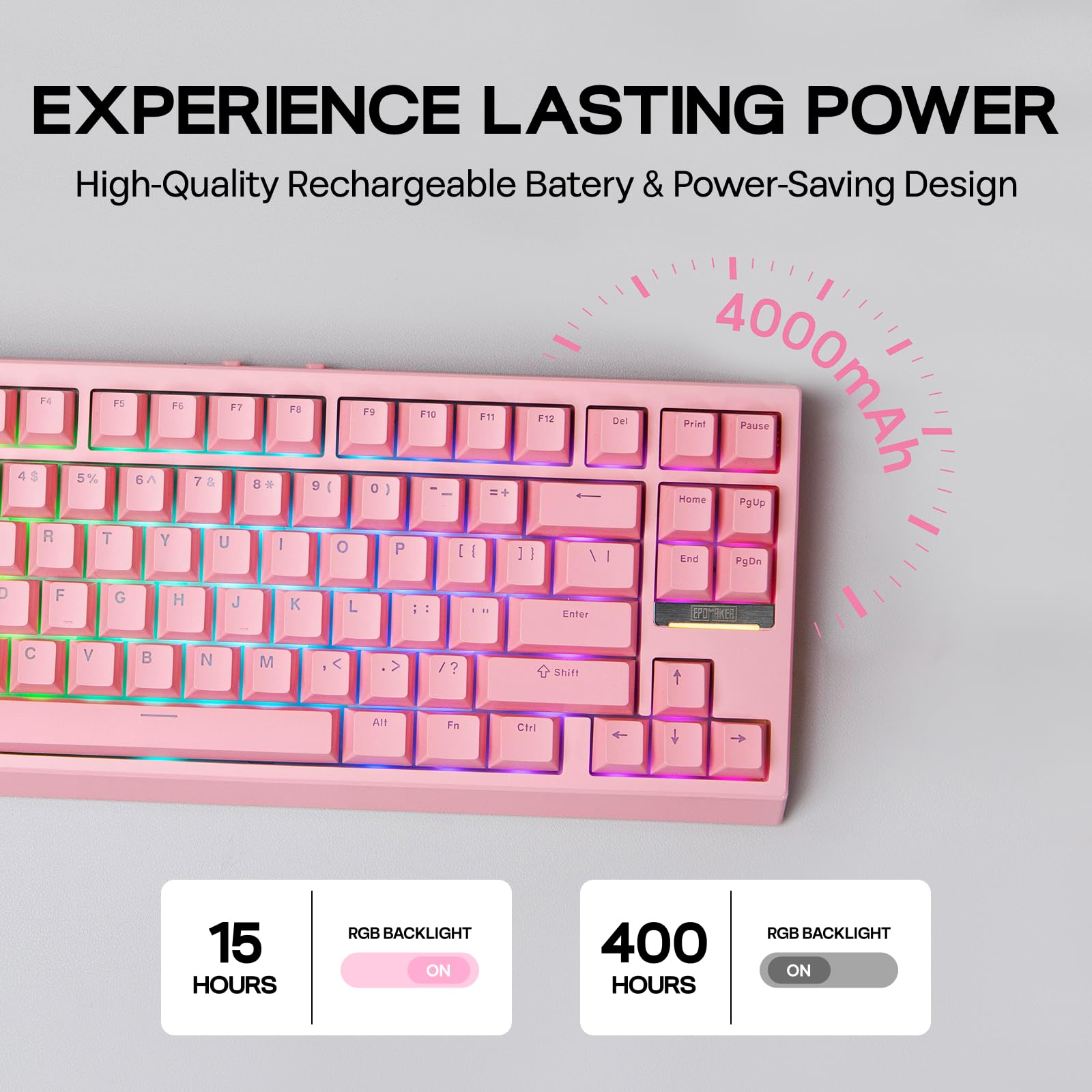 Amazon.com: EPOMAKER G84 80% RGB Gaming Mechanical Keyboard, 2.4