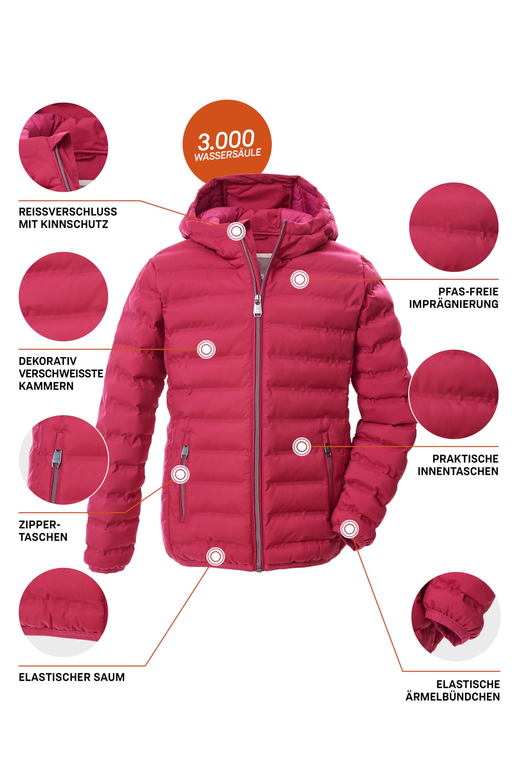 G.I.G.A. DX Mädchen Steppjacke Oogw 2 Veste matelassée demi-saison avec capuche Fille