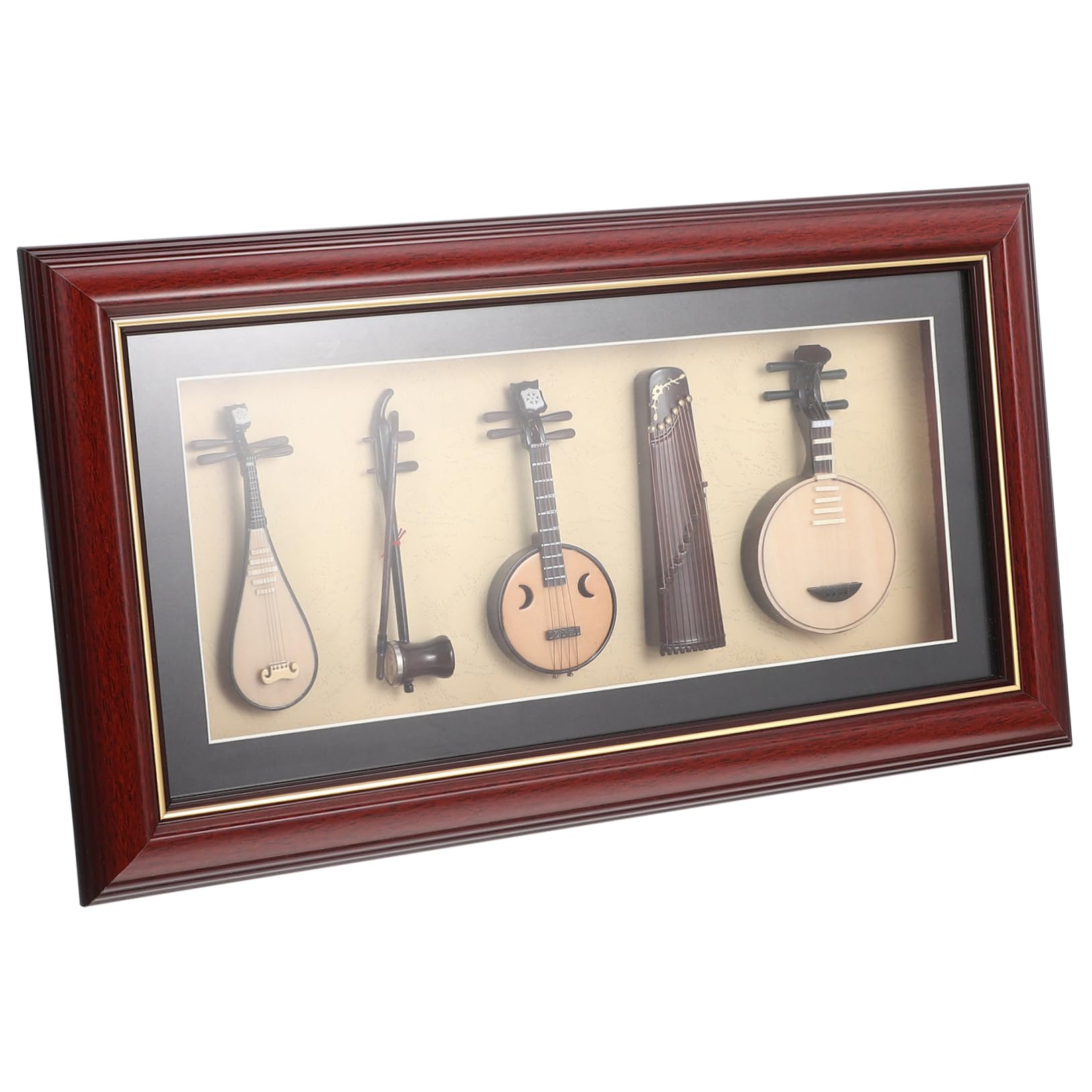 PRETYZOOM Set Miniatura di Strumenti Musicali Etnici B, 5 Pezzi | Decorazione Realistica da Tavolo, Hotel e Arredi Interni, Legno Plastica Pvc, Atmosfera Artistica