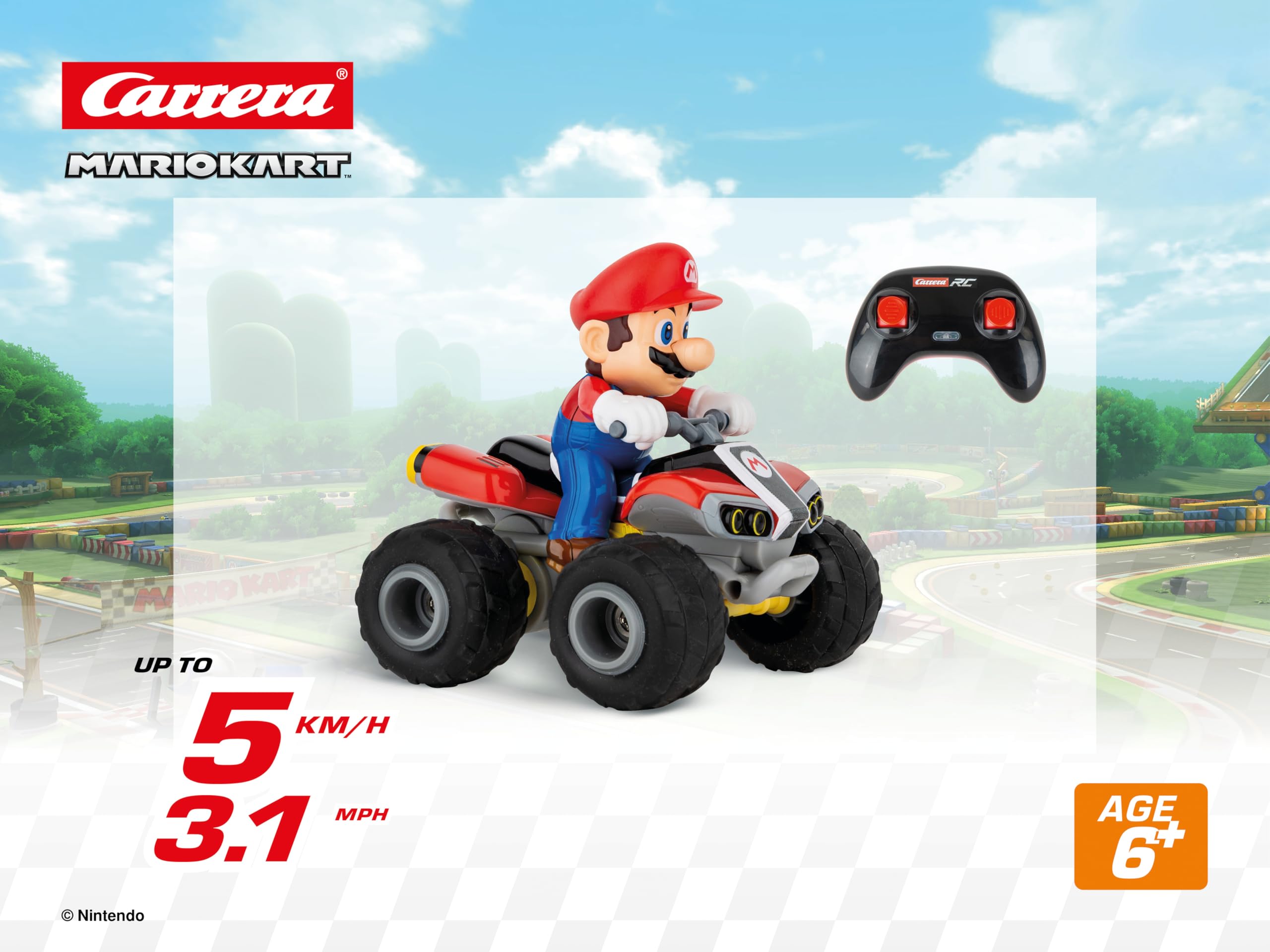 Carrera - 370400020-2,4 GHz Mario Kart, Mario - Quad 1:40