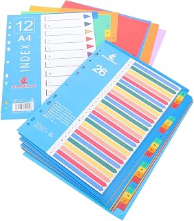 TEHAUX 38 Peças Separador De Arquivos Separador De Pasta Adesivos Personalizados Rótulos Organizadores De Fichário Separadores De Fichários Separadores De Abas Coloridas Etiquetas