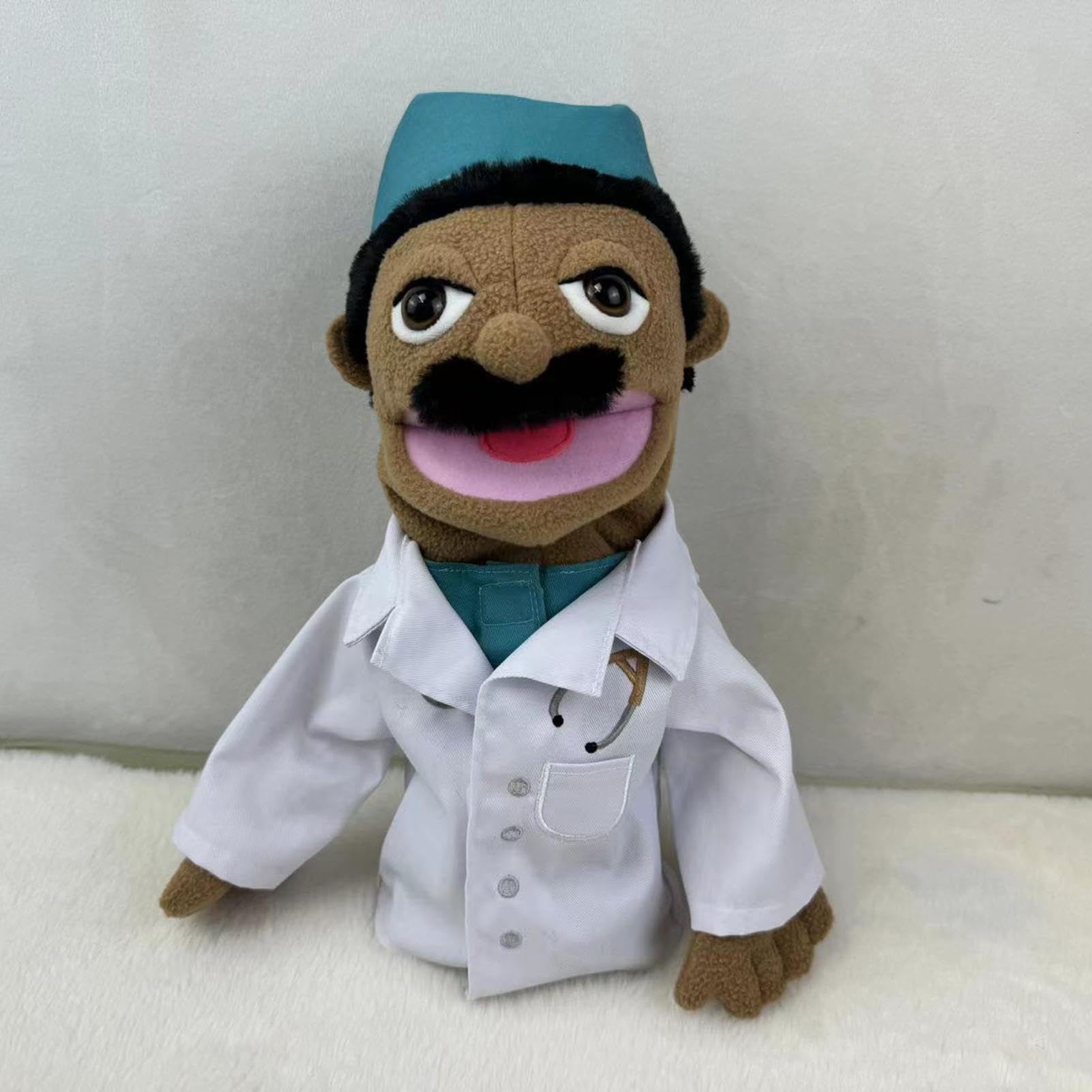 Títeres Mano Juego Roles - Cocinero Bombero Granjero Trabajador Detective Doctor Peluche Relleno | Juguetes interactivos educación temprana para Padres e Hijos para Recuerdos Fiesta Navidad