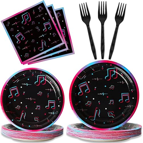 gisgfim Juego de vajilla vintage para fiesta de 40 años para 24 invitados, saludos a 40 años, platos de papel, servilletas, decoraciones para