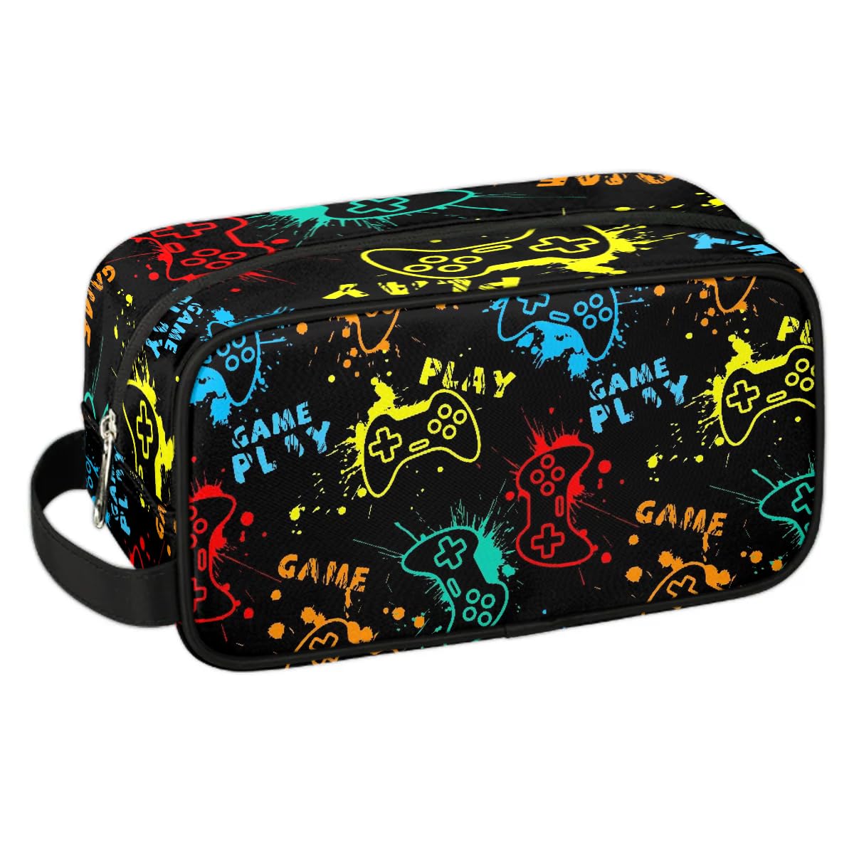 ADTASU Kids Travel Toiletry Bag Boys Game Toiletry Pouch Waterproof Small Dopp Kit for Kids Hanging Wash Bag Cosmetic Bag Toiletry Bag for Travel