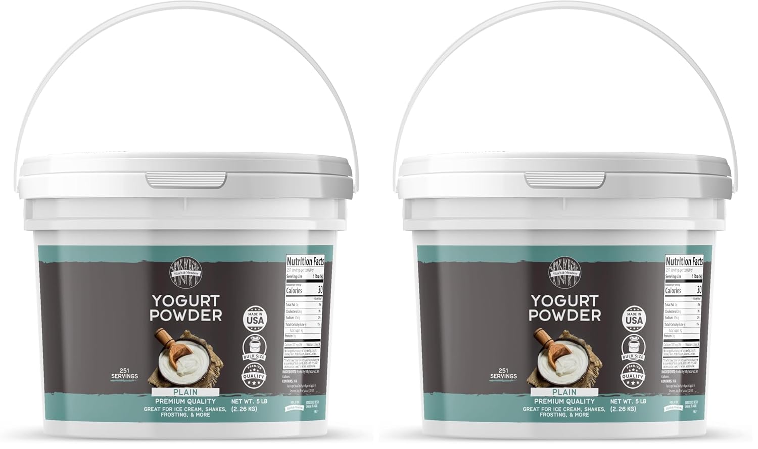 Birch & Meadow 1 Gallon of Yogurt Powder, Nutritious, From Non-fat Dry Milk