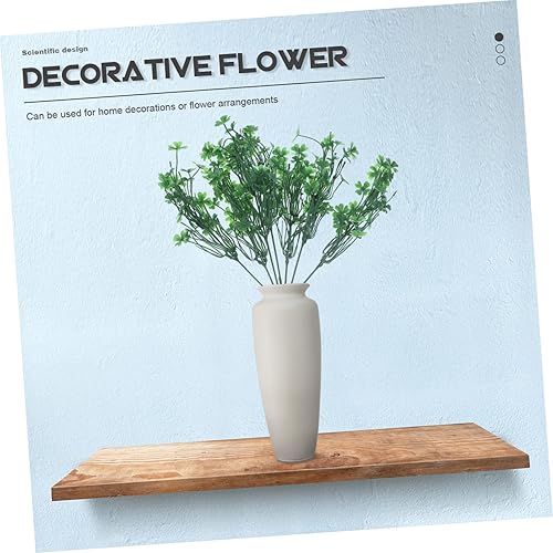 Miniatura 5 de Trébol artificial de cuatro hojas de plástico, plantas vegetales, arreglo de flores, florero, decoración de trébol de cuatro hojas para boda,