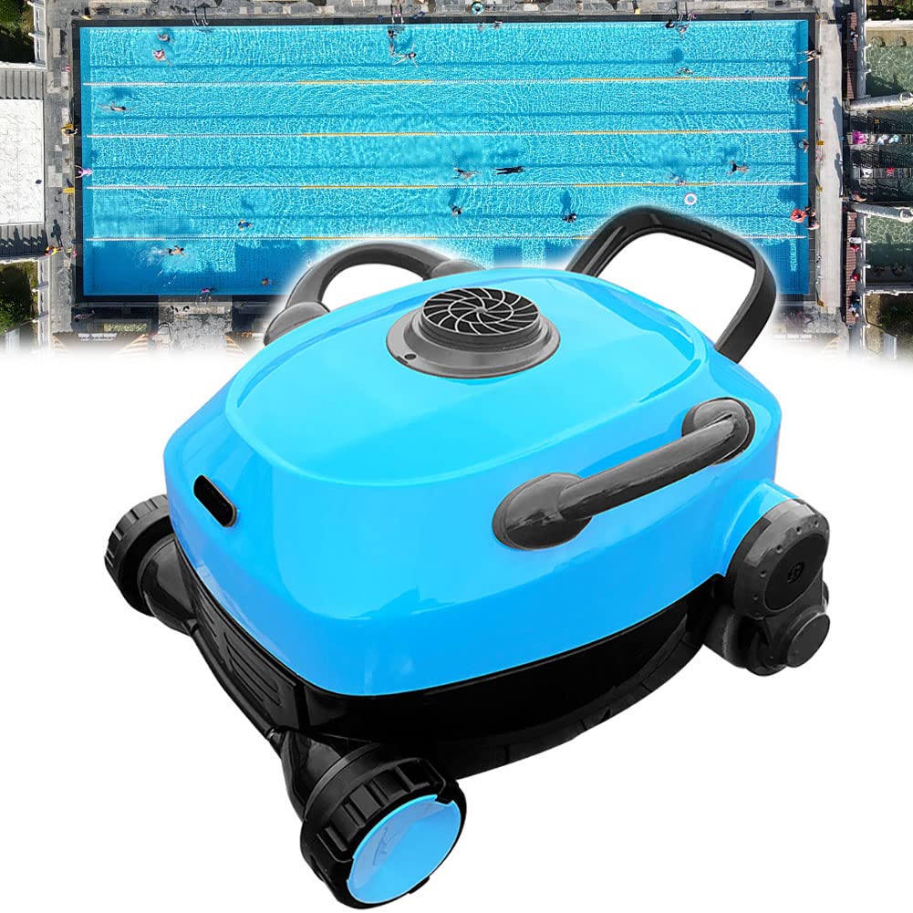 Pulitore automatico per piscine senza fili Pulitore per piscine, Pianificazione intelligente del percorso Vuoto automatico per piscina Arrampicata su parete Forte aspirazione Carica rapida Ideale pe