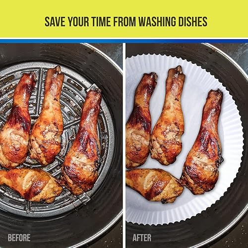 Miniatura 3 de CLEANWRAP Forros de papel desechables para freidora de aire (9.1* 1.77 - 90 piezas)  Forros de papel desechables para freidora de aire