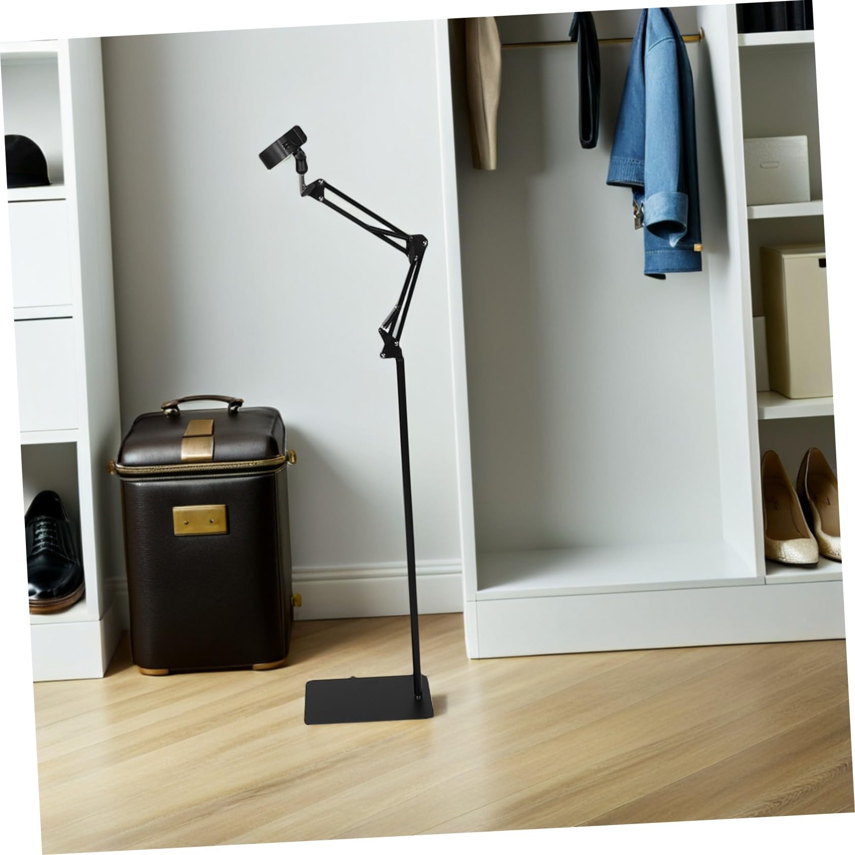 Yardwe Soporte para Secador de Pelo Abrazadera Ajustable Manos Libres para Baño Salón y Dormitorio
