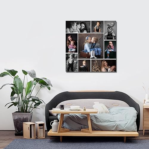 Miniatura 9 de LZIMU Lienzo personalizado para pared, collage de múltiples fotos, impresiones personalizadas con tu imagen, lienzo de imágenes personalizado para