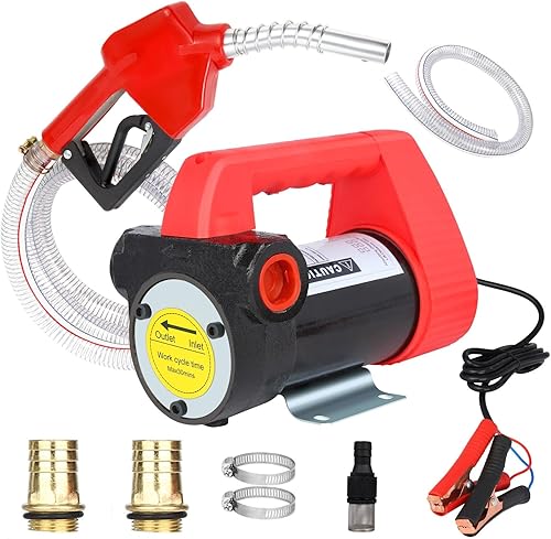 Miniatura 1 de Bomba de transferencia de combustible de 12 voltios, boquilla de apagado automático y mangueras para diésel, queroseno, máquina, aceite de