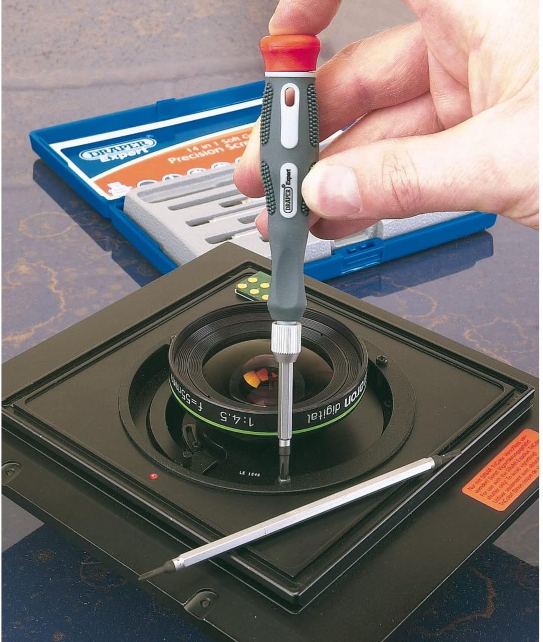 Draper Expert 14 in 1 Reversible Precision Screwdriver Set - 78925 - For Home DIY Electronics & Professional Use Crosshead Cross Slot PZ TX-Star & Hex