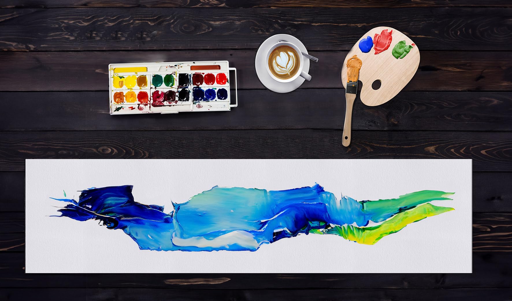 Tela su telaio, set da 2 pezzi - 120 x 40 cm - Tela artistica con tela di lino con tripla preparazione - Tela di cotone Basic per pittura con colori acrilici e ad olio, forniture per artisti hobbisti