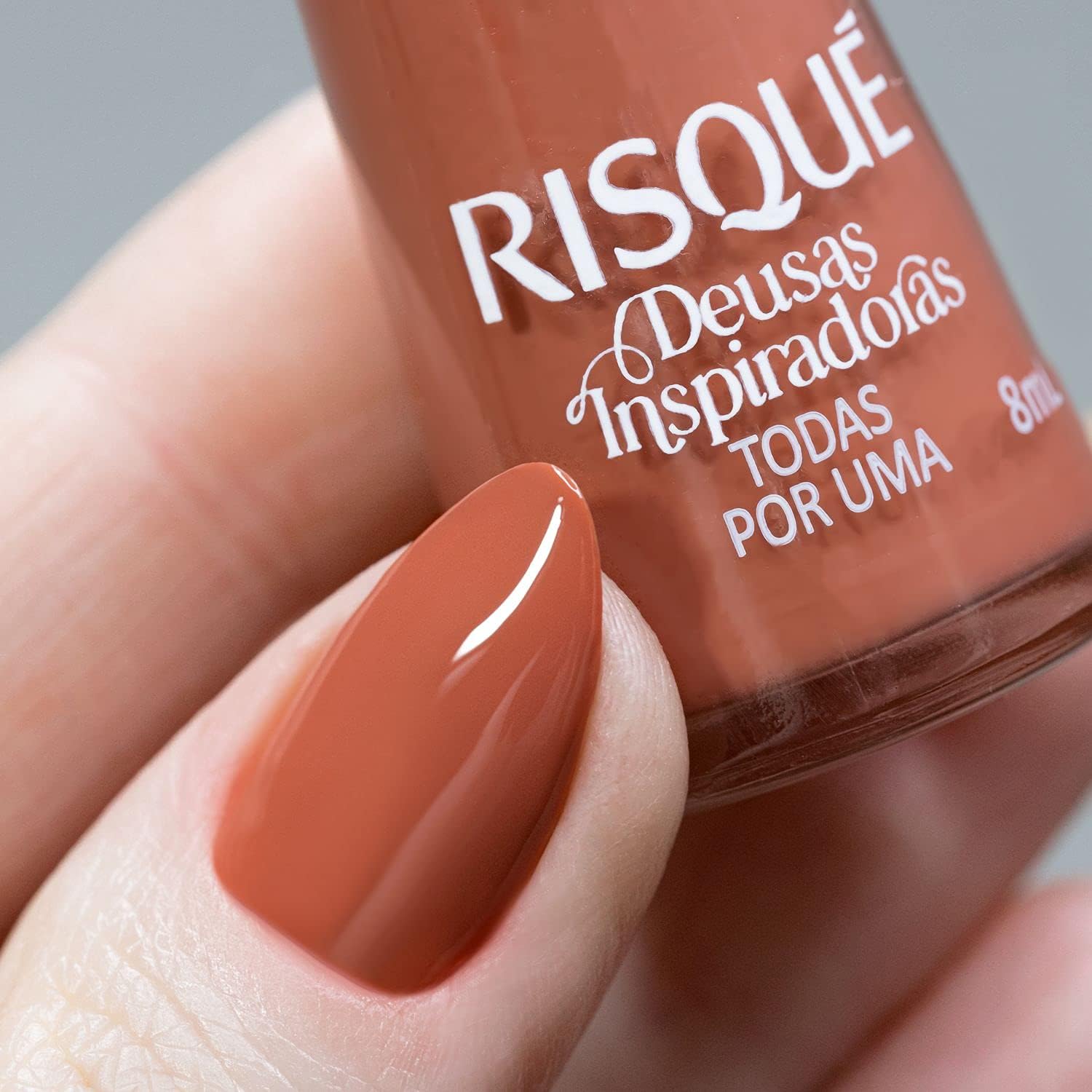 Esmalte Risqué Deusas Inspiradoras Todas Por Uma Nude Terroso 8 ml, Risqué