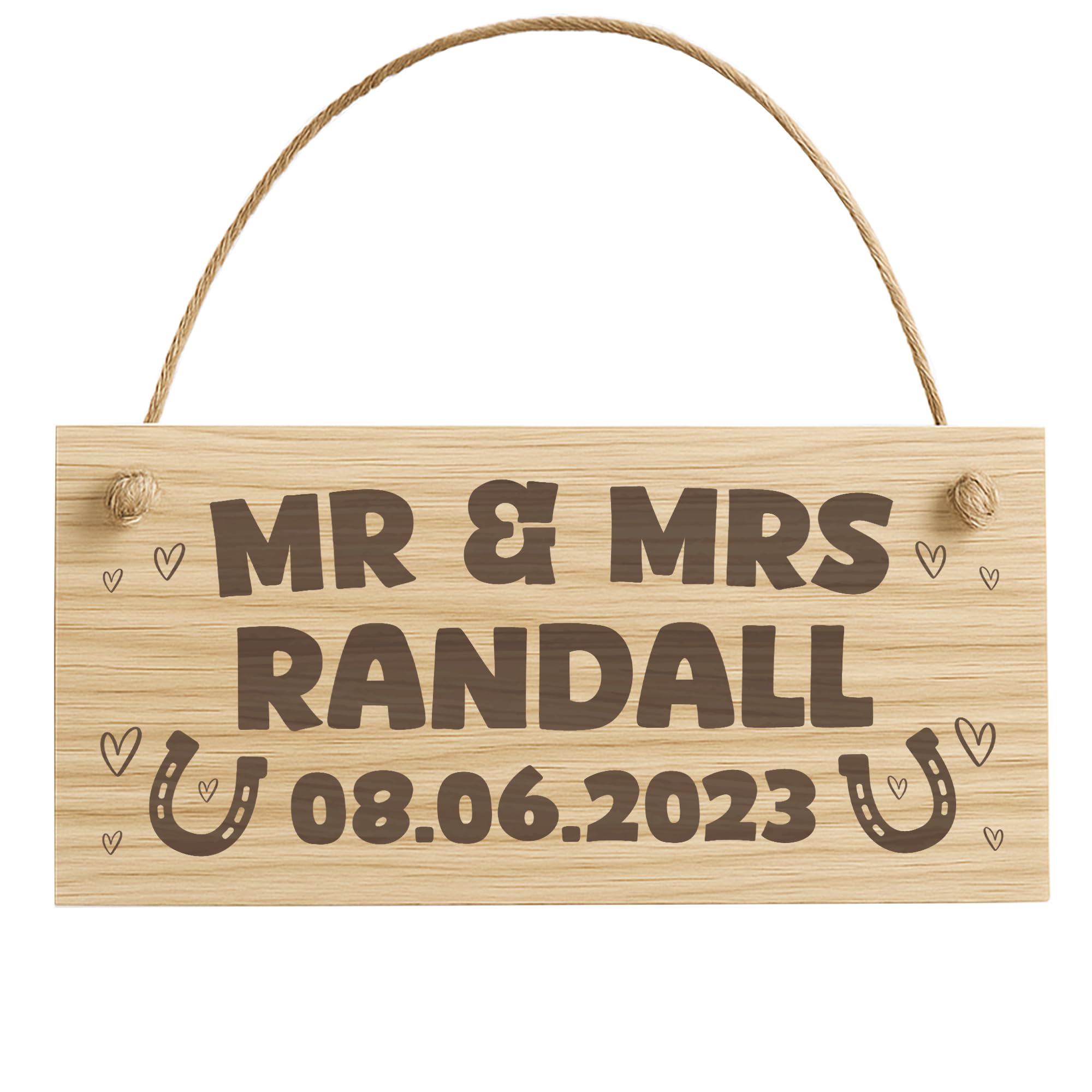Red Ocean Mr & Mrs Wedding Sign Personalised Engraved Wood Plaque Husband And Wife Gift Mr And Mrs Sign Wedding Day Gift Keepsake