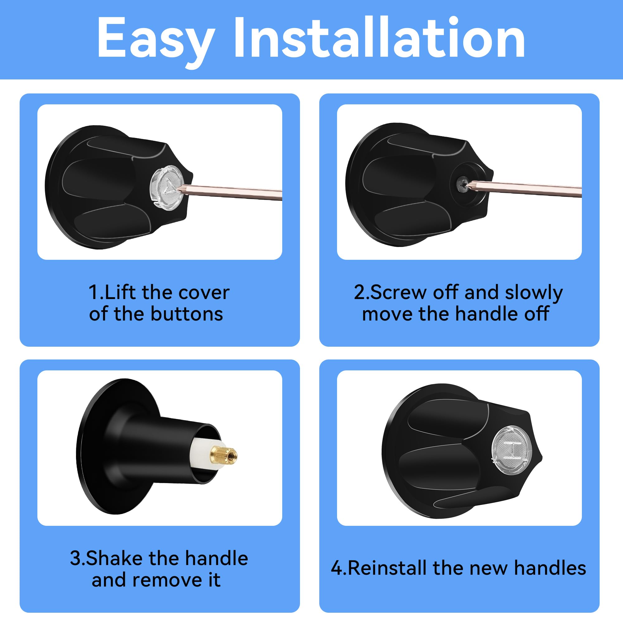Black Shower Knob 3 Piece Replacement, for Price/ Tub Shower Handle, 3 Faucet Handle Trim Kit | Philippines Black Shower Knob 3 Piece Replacement, for Price/ Tub Shower Handle, 3 Faucet Handle Trim Kit | Philippines