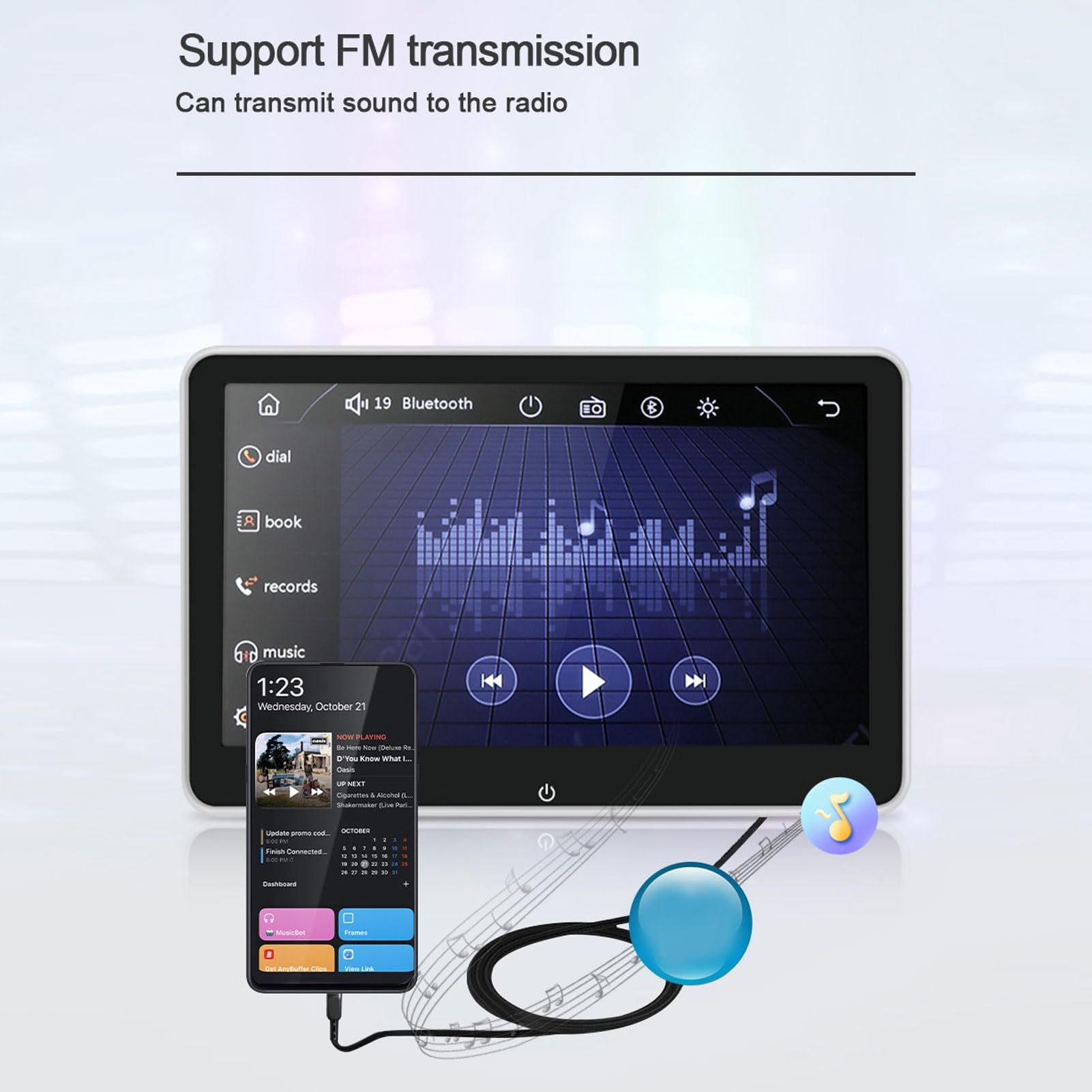 8in IPS Pantalla Táctil Coche Reposacabezas Monitores MP5 Reproductor Asiento Trasero Entretenimiento Sistema DC 12V