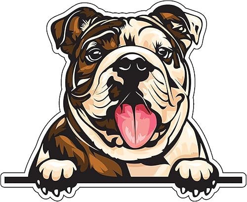WickedGoodz Imán sonriente de bulldog inglés - Imán para refrigerador de raza de perro
