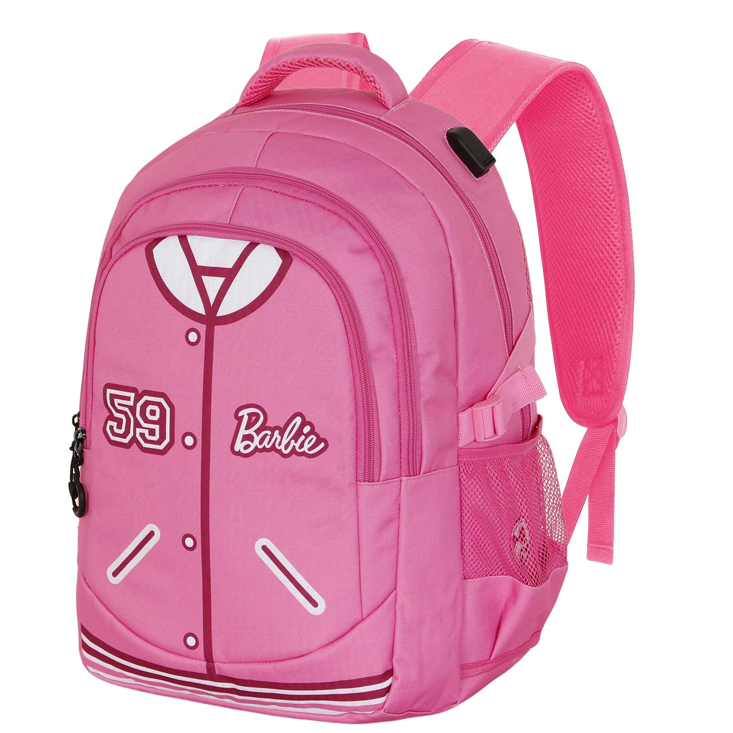 Barbie Varsity-​Zaino Running PLUS, Rosa, 34 x 46 cm, Capacità 32 L