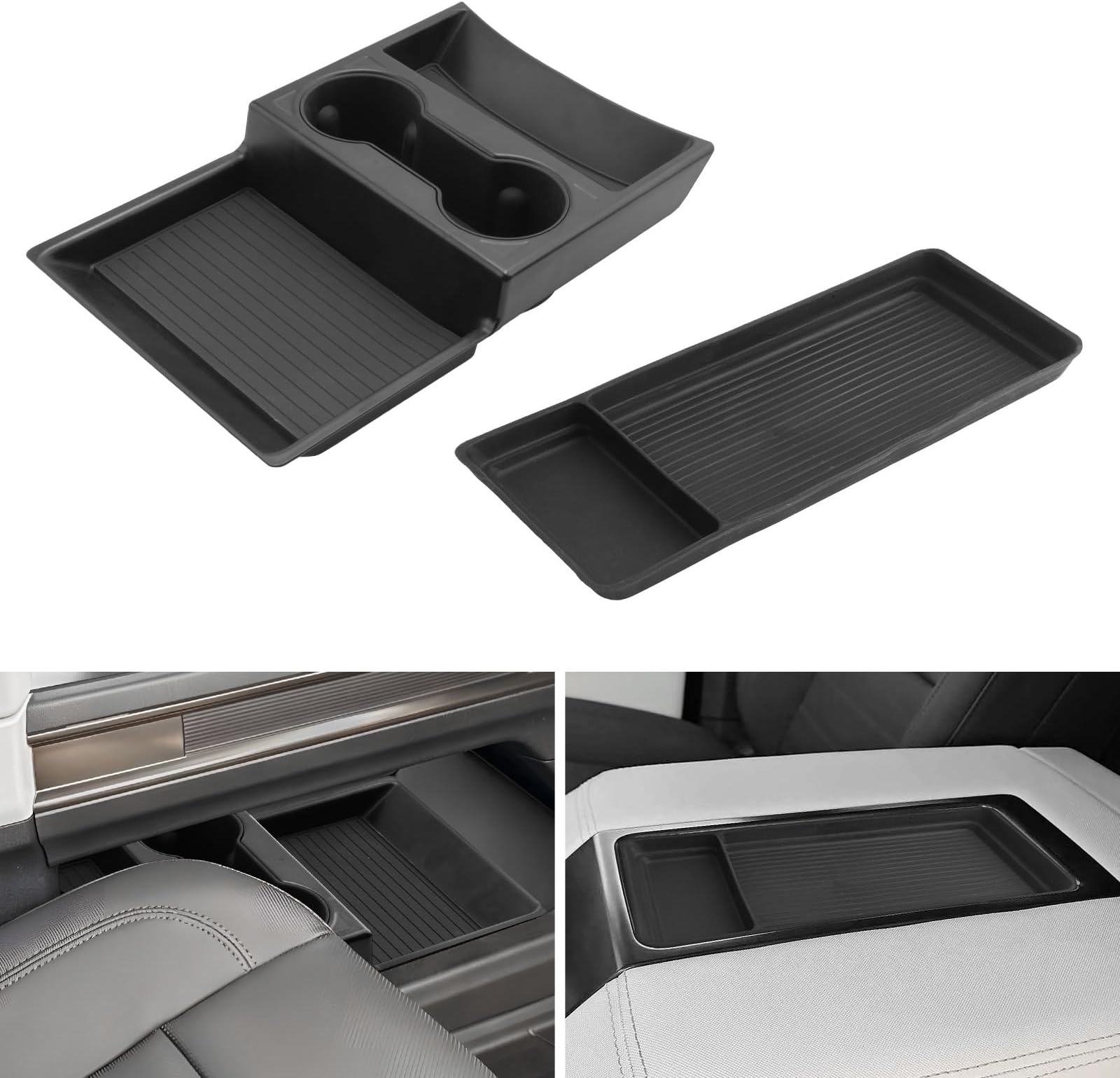 LUWU Center Console Tray Set 2023 2024 2025 2026 Hummer EV SUV Accessories Lower Storage Tray Armrest Console Organizer 2PCS