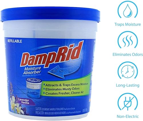 Miniatura 4 de DampRid FG01LV Absorbedor de humedad, vainilla lavanda, 10.5 onzas