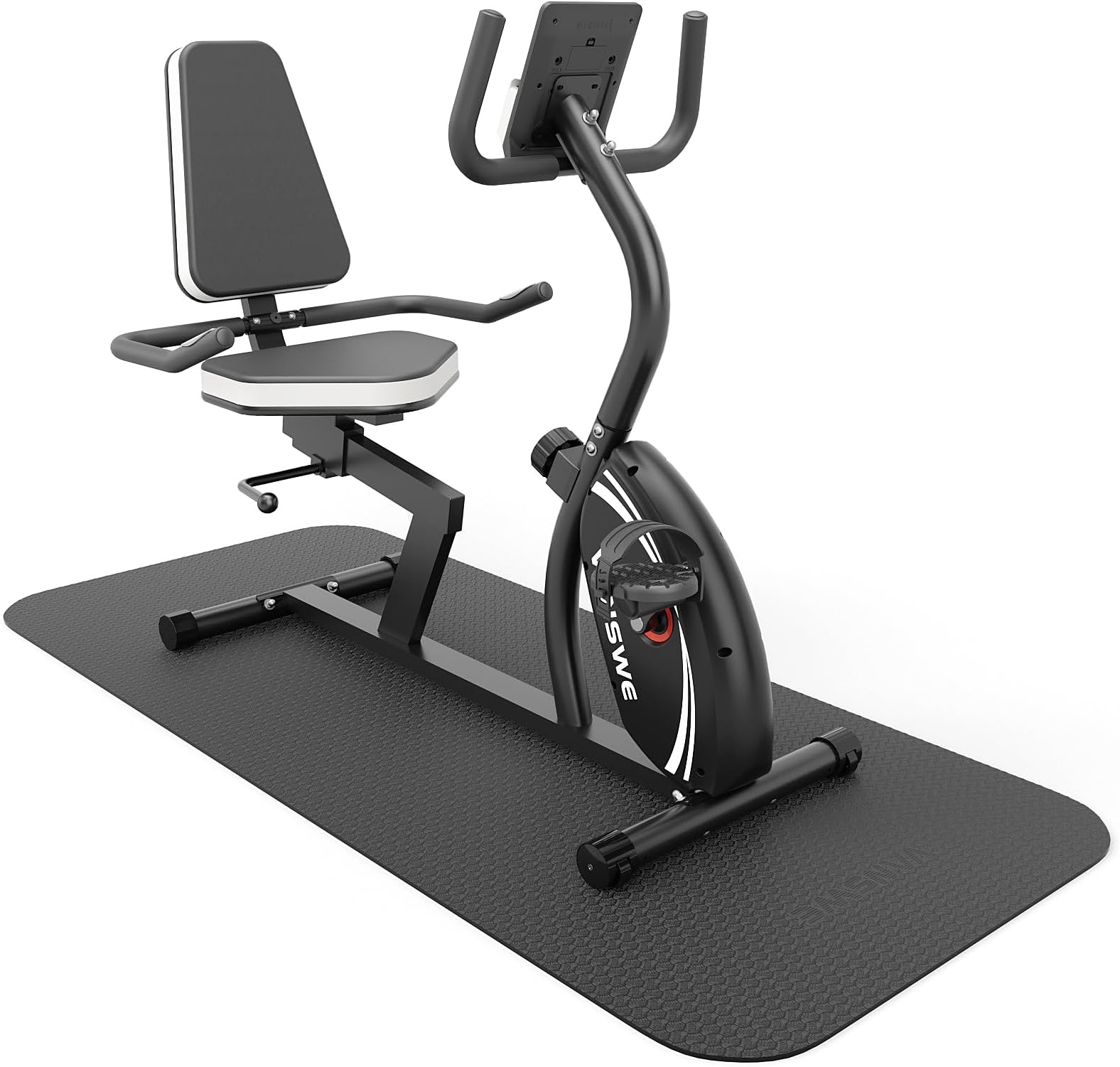 VansweExercise Equipment Mat and Floor Protector for Treadmills, Exercise Bikes Home Gym Equipment 72”(L) × 31.5”(W) × 6mm Thick, EM-122