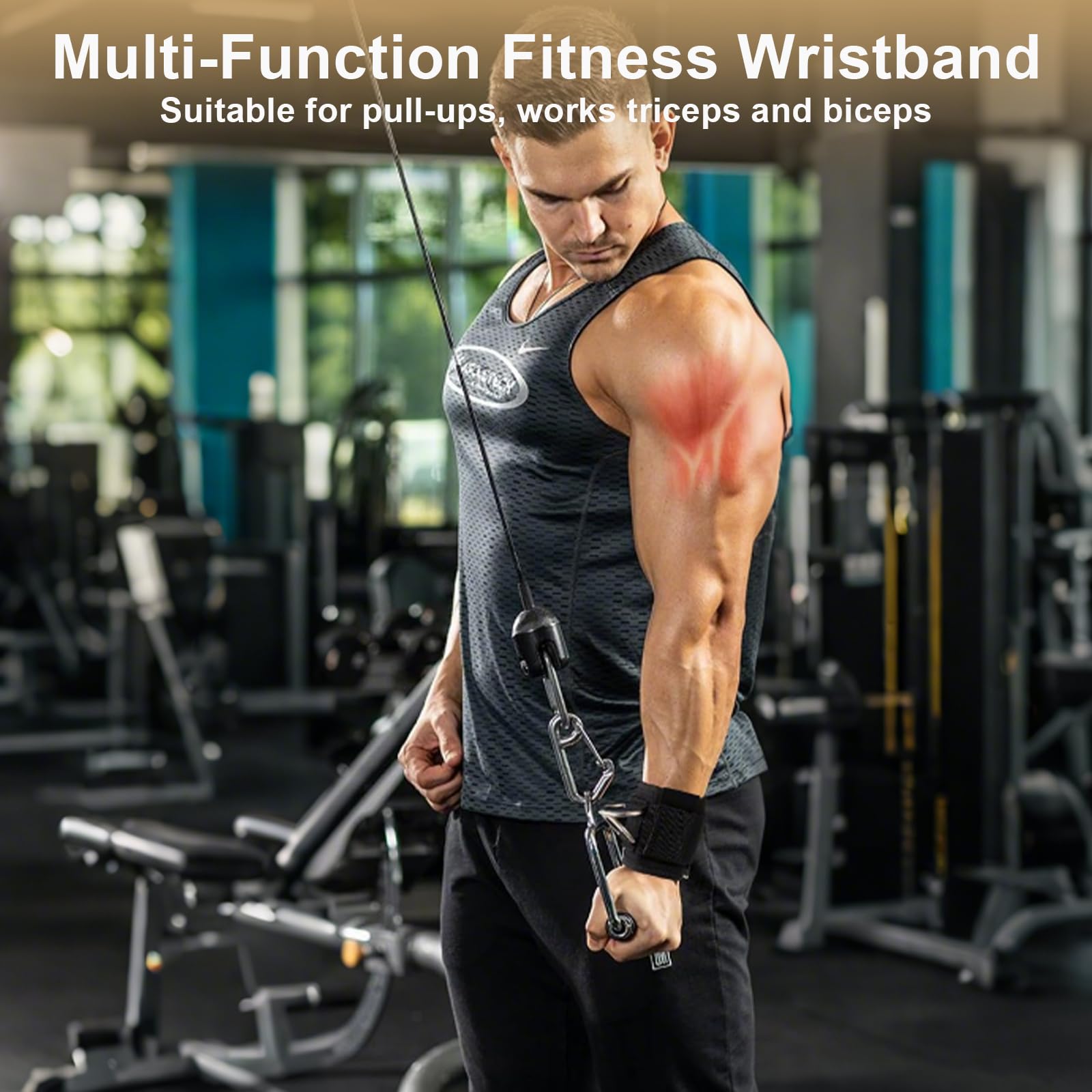 2 Piezas Muñequeras Gym, Straps Gym, Muñequera Deportiva, Doble Anilla d, Agarres Antideslizantes Con Almohadilla, para Peso Muerto, Dominadas, Entrenamiento Fuerza, Aparatos Gimnasio