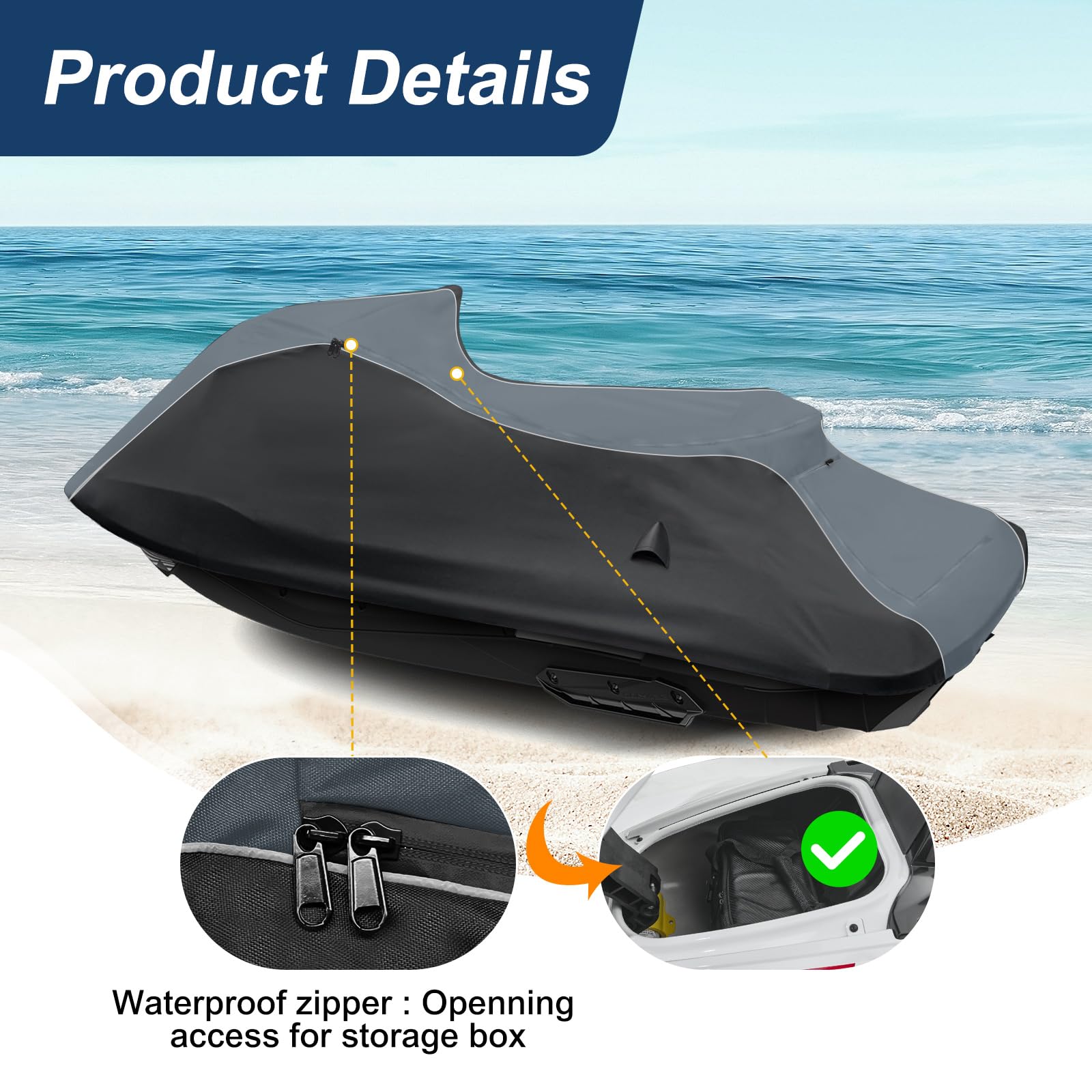 Amazon | QUNSUNUS ジェットスキーカバー Sea Doo Spark 3up/Trixx 3up