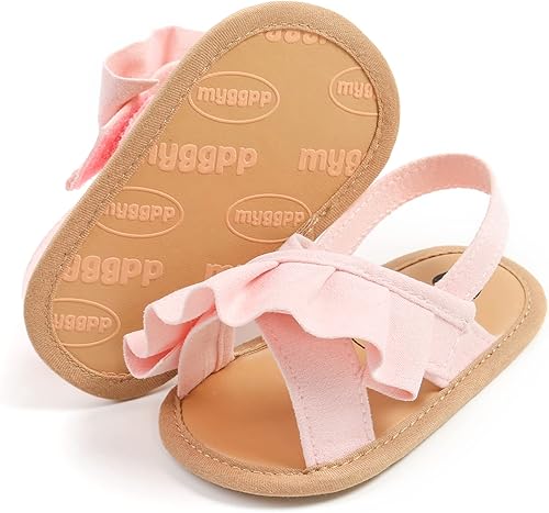 RVROVIC Sandalias de primera calidad para bebés, niños y niñas, suela de goma antideslizante suave, zapatos de verano al aire libre para niños