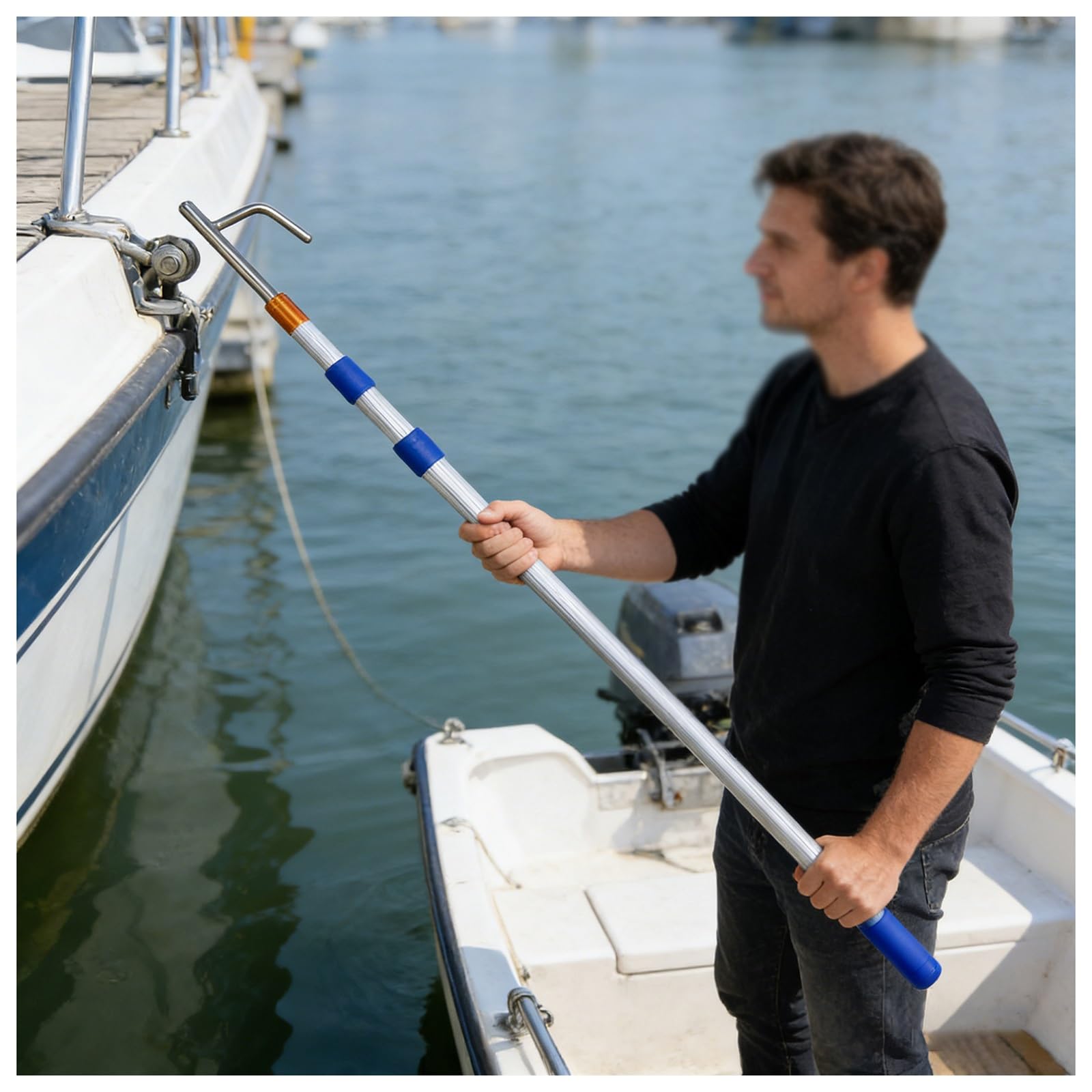Pôle télescopique pour bateau