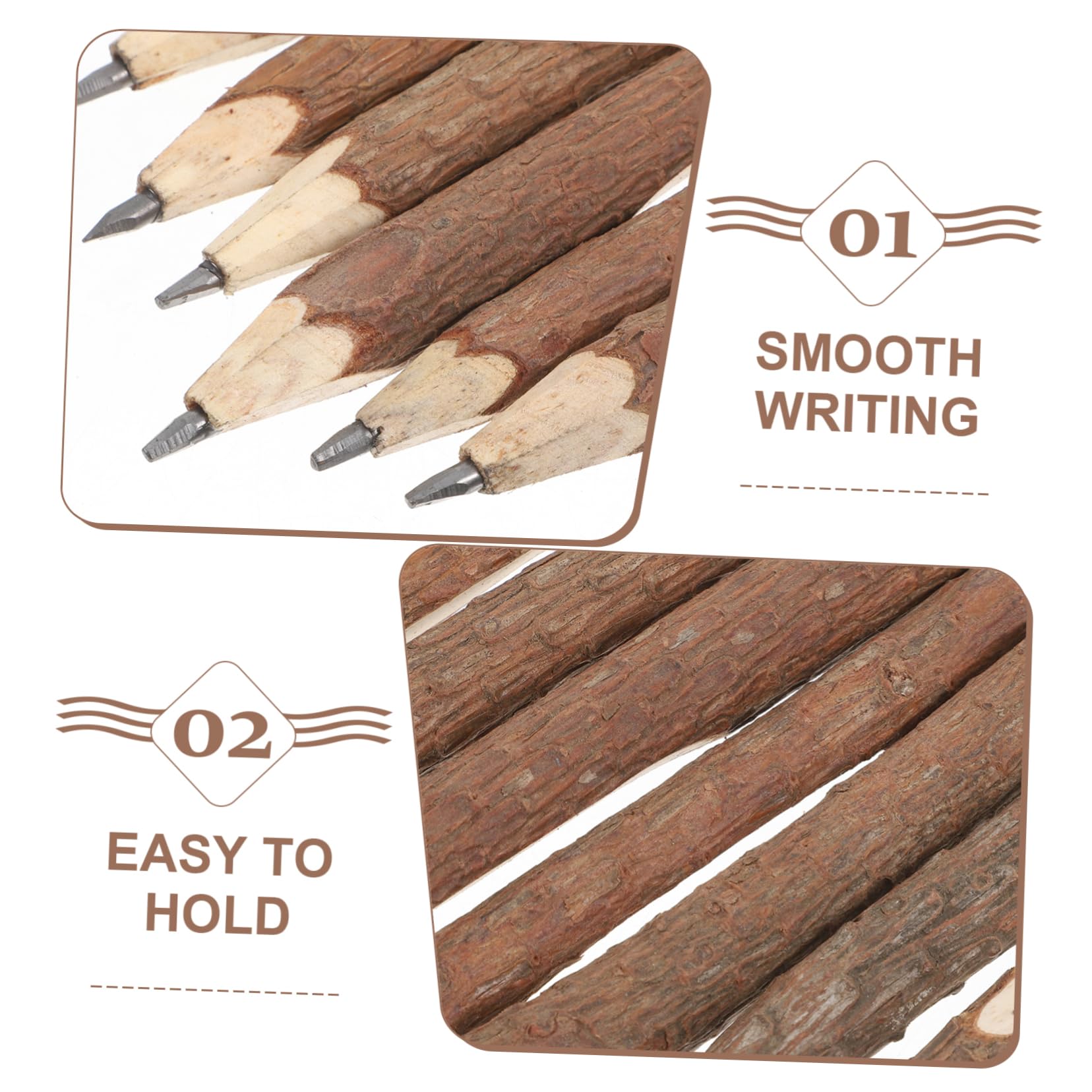 DOITOOL Lápices De Natural Madera Rústica Eco Amigables Para Creatividad Dibujo Escolar 15 Piezas X 5